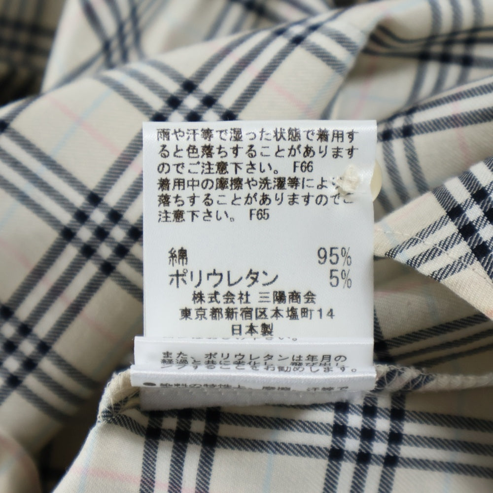 BURBERRY BLUE LABEL(バーバリーブルーレーベル) 刺繍 チェック 長袖シャツ ベージュ レディース FEF03-170-03