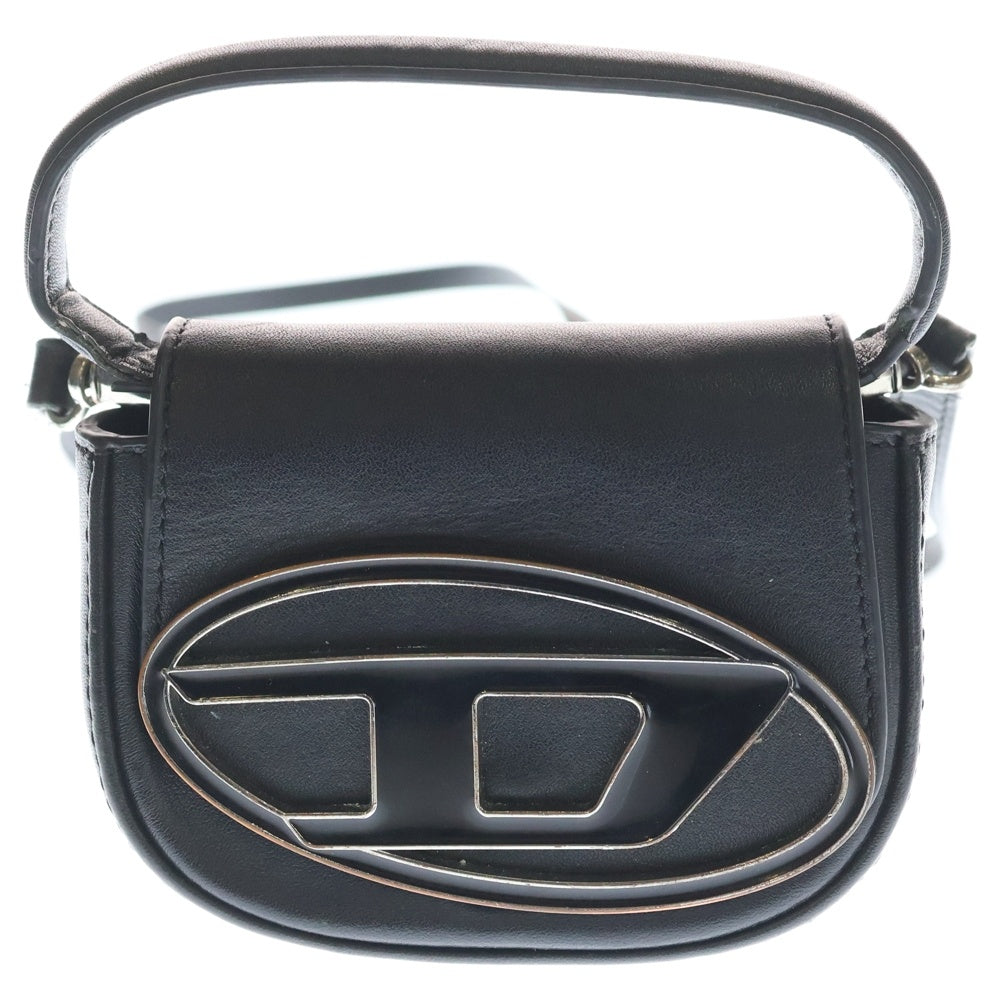 DIESEL(ディーゼル) 1DR XS ワンダー X08709 PR818 ロゴ レザー ショルダーバッグ ブラック レディース