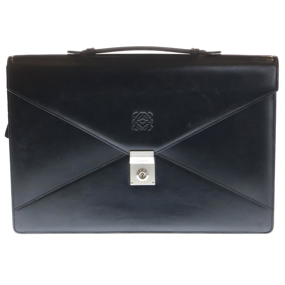 LOEWE(ロエベ) アナグラム レザー ビジネスバッグ ブリーフケース ブラック