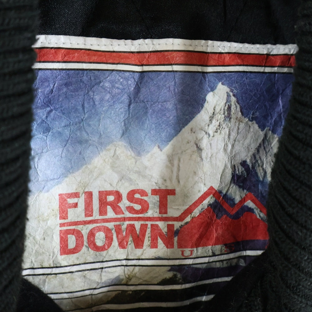 FIRST DOWN(ファーストダウン) 葵産業アーカイブ 刺繍 ウール スタジャン スタジアムジャケット ブラック 203-1504