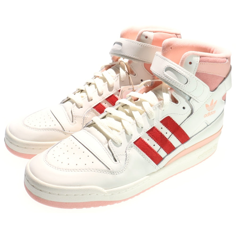 adidas(アディダス) FORUM 84 HI H01670 フォーラム ハイカットスニーカー ホワイト/ピンク US11/29.0cm