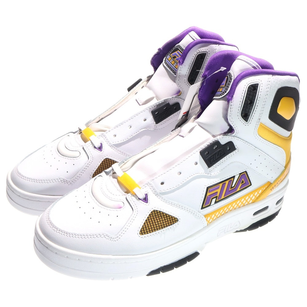 FILA(フィラ) TERATACH 600 HI F0554-0139 ハイカットスニーカー ホワイト/イエロー US11/29.0cm