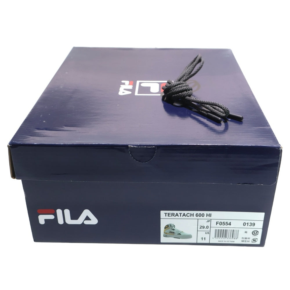 FILA(フィラ) TERATACH 600 HI F0554-0139 ハイカットスニーカー ホワイト/イエロー US11/29.0cm