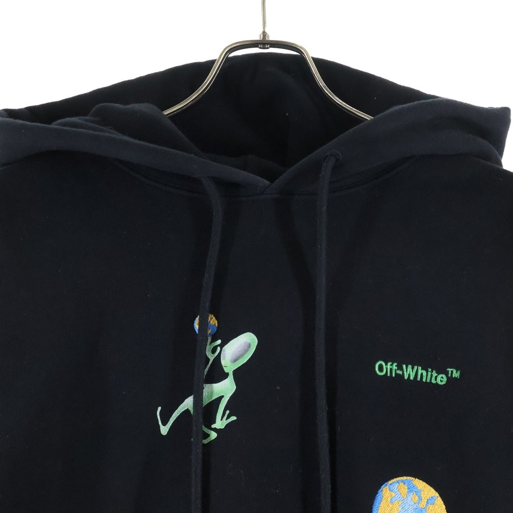 OFF-WHITE(オフホワイト) Alien Arrow Skate エイリアンプリントプルオーバーパーカー OMBB085F22FLE016 ブラック