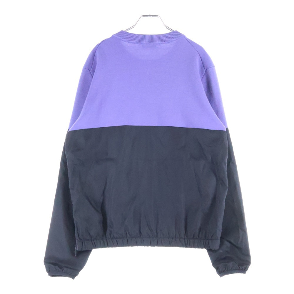 DIOR(ディオール) 21SS CDロゴ 素材切替サイドジップニットセーター ナイロン ウール パープル/ブラック