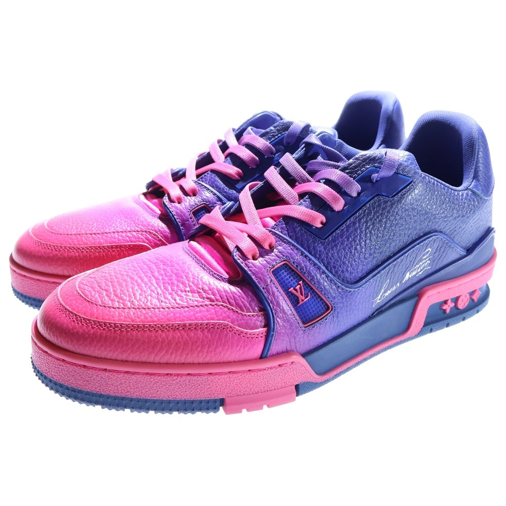 LOUIS VUITTON(ルイヴィトン) 21AW LVトレイナーライン FD1211 グラデーション ローカットスニーカー ブルー/ピンク