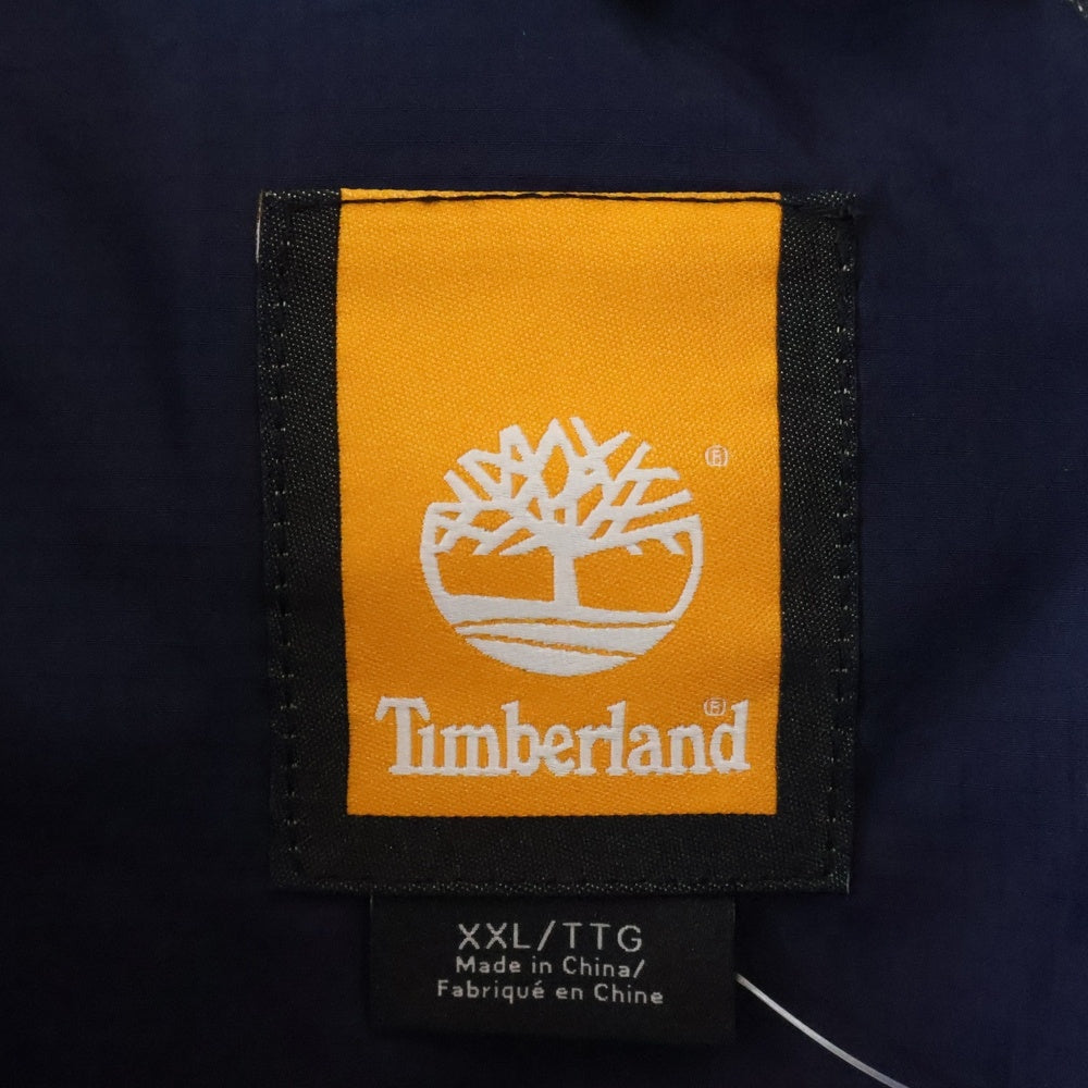 Timberland(ティンバーランド) ロゴプリント ダウンジャケット ネイビー/ブラック TBC0YH6N