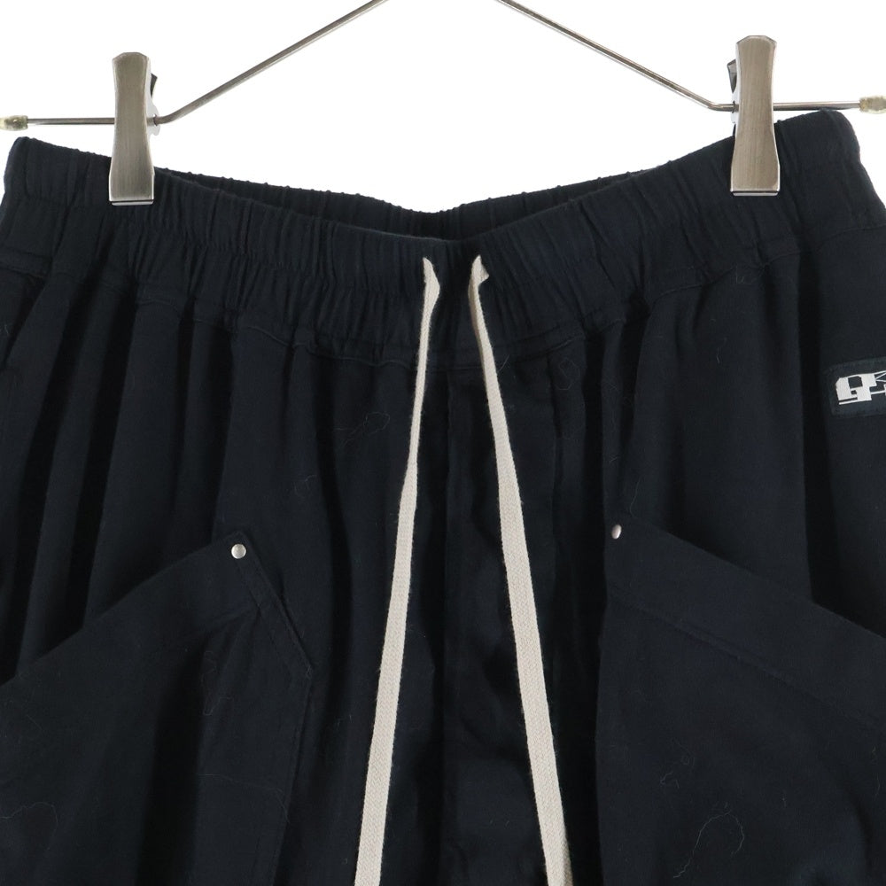 Rick Owens DRKSHDW(リックオウエンス ダークシャドウ) 21SS CARGO DRAWSTRING LONG PANTS DS21S2320-RN ドローストリング カーゴパンツ レディース ブラック