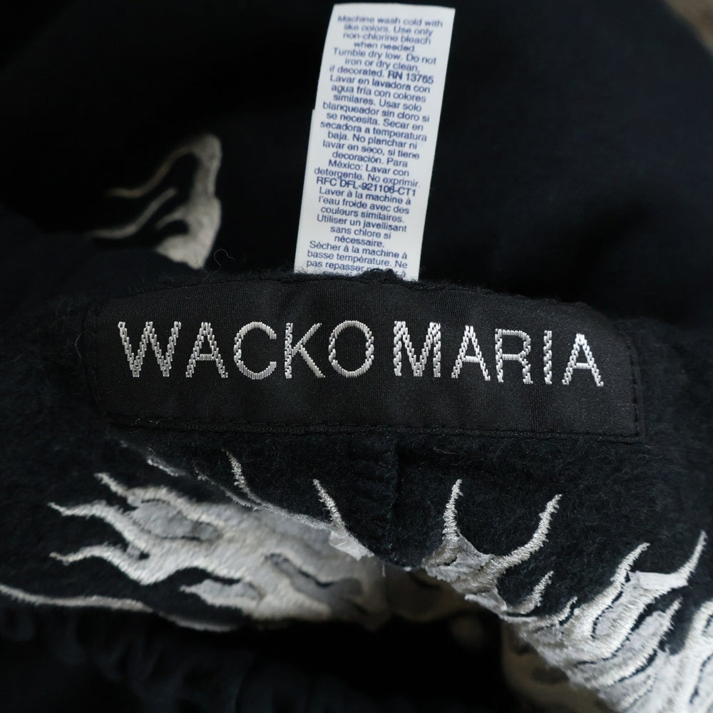 WACKO MARIA(ワコマリア) 25AW TIM LEHI ティム・リーハイ 刺繍スウェットパンツ 25FW-WMC-SP03 ブラック