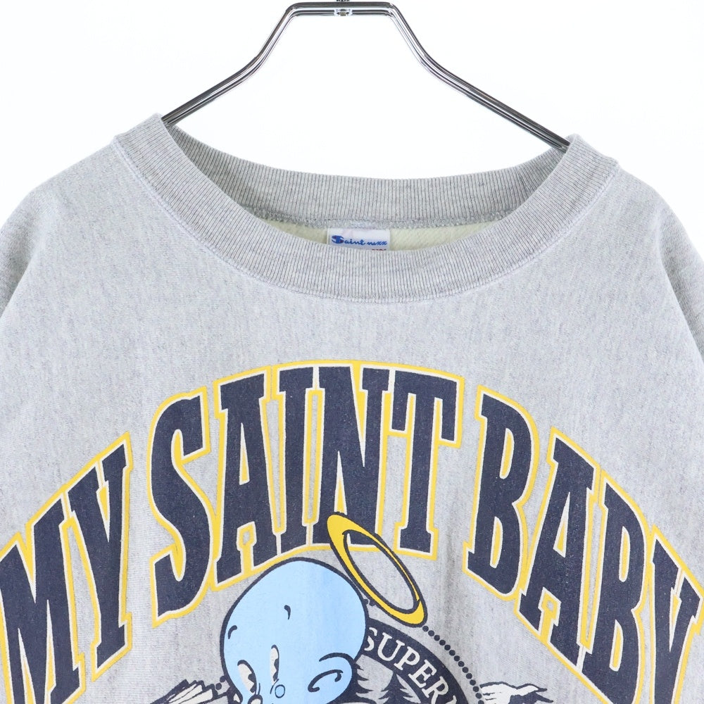 SAINT MICHAEL(セントマイケル) 25AW BABY MICAHEL CRW NECK SWT SM-HR1-0000-050 ベイビーマイケル クルーネック スウェットシャツ グレー