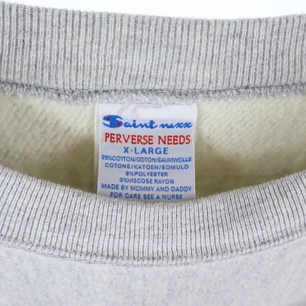 SAINT MICHAEL(セントマイケル) 25AW BABY MICAHEL CRW NECK SWT SM-HR1-0000-050 ベイビーマイケル クルーネック スウェットシャツ グレー