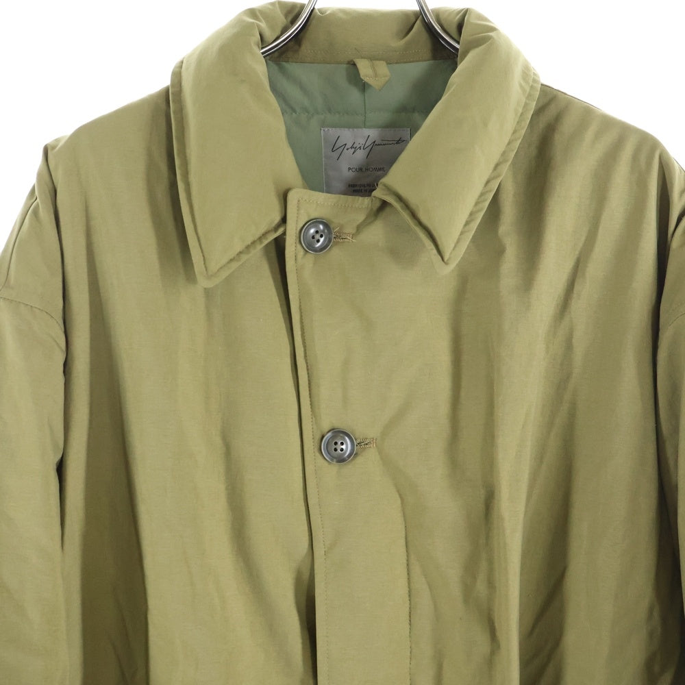 Yohji Yamamoto POUR HOMME(ヨウジヤマモト プールオム) 16AW ウエストドローコードナイロンダウンコート HR-C05-801 カーキ