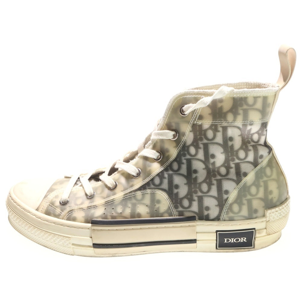 DIOR(ディオール) オブリーク クリア レースアップ ハイトップ ハイカットシューズ スニーカー ホワイト B23