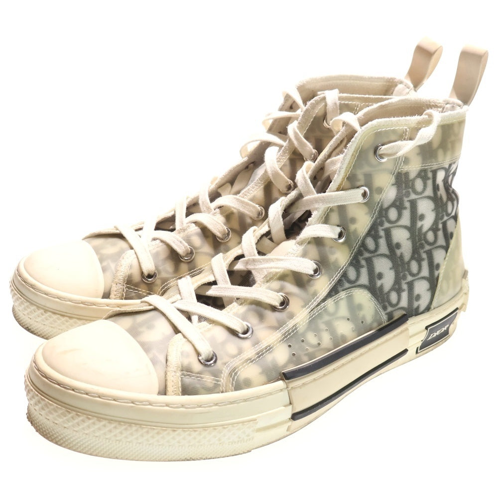 DIOR(ディオール) オブリーク クリア レースアップ ハイトップ ハイカットシューズ スニーカー ホワイト B23