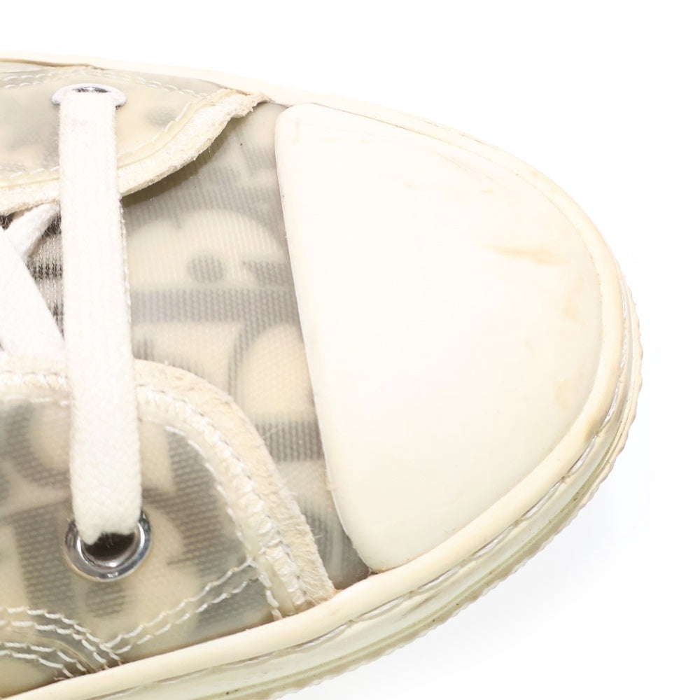 DIOR(ディオール) オブリーク クリア レースアップ ハイトップ ハイカットシューズ スニーカー ホワイト B23