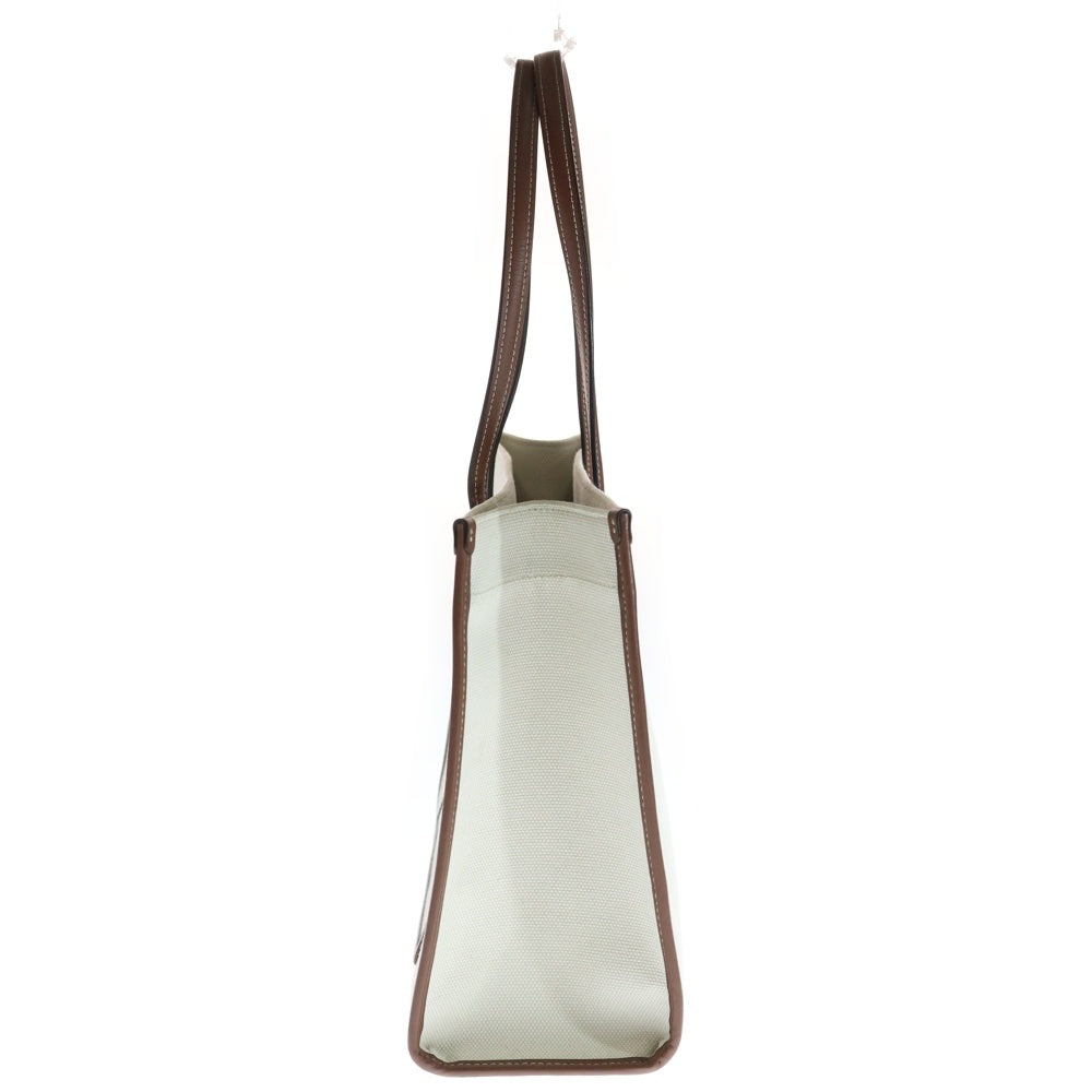 BURBERRY(バーバリー) Small Freya Tote スモールフレヤ レザーキャンバストートバッグ アイボリー 8044138 レディース