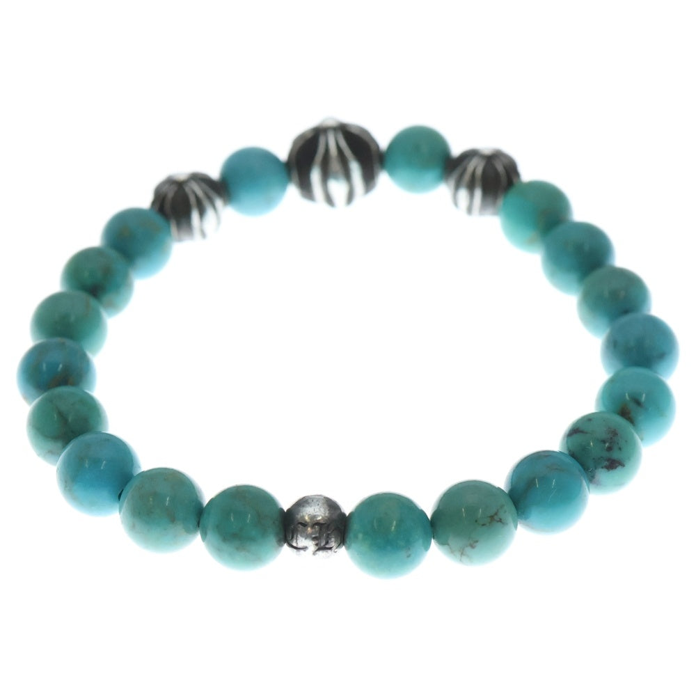 CHROME HEARTS(クロムハーツ) 8mm BEAD 8mmビーズブレス ターコイズ