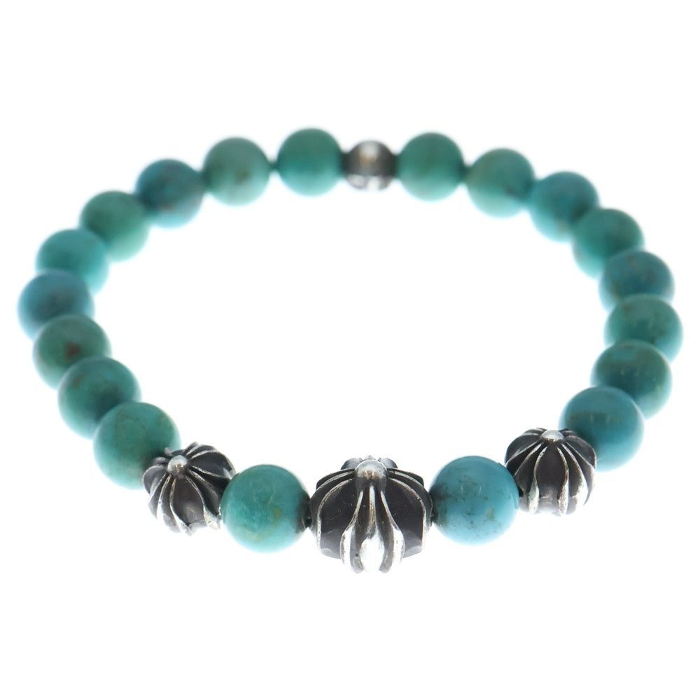 CHROME HEARTS ターコイズブルー ビーズブレスレット2本セット CHROME HEARTS(クロムハーツ) 8mm BEAD 8mmビーズブレス ターコイズ