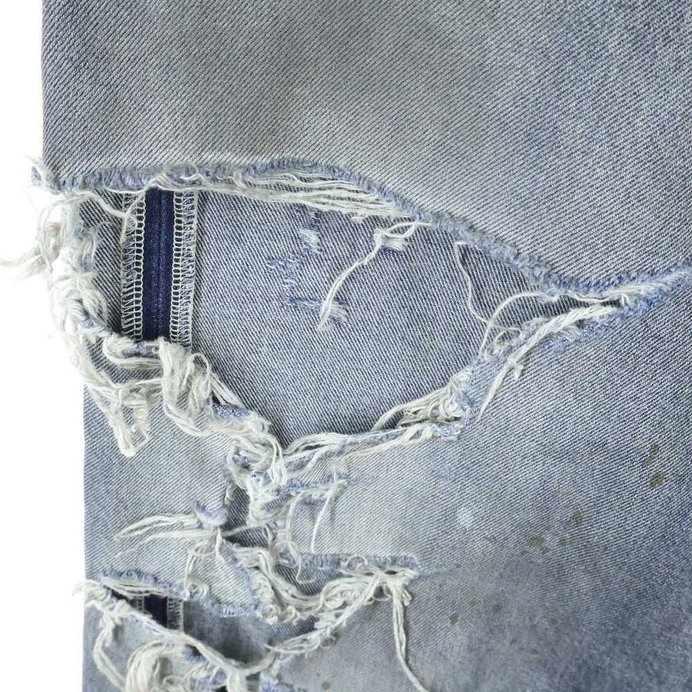 BALENCIAGA(バレンシアガ) 23SS ダメージ加工バギーデニムパンツ 745213 インディゴ