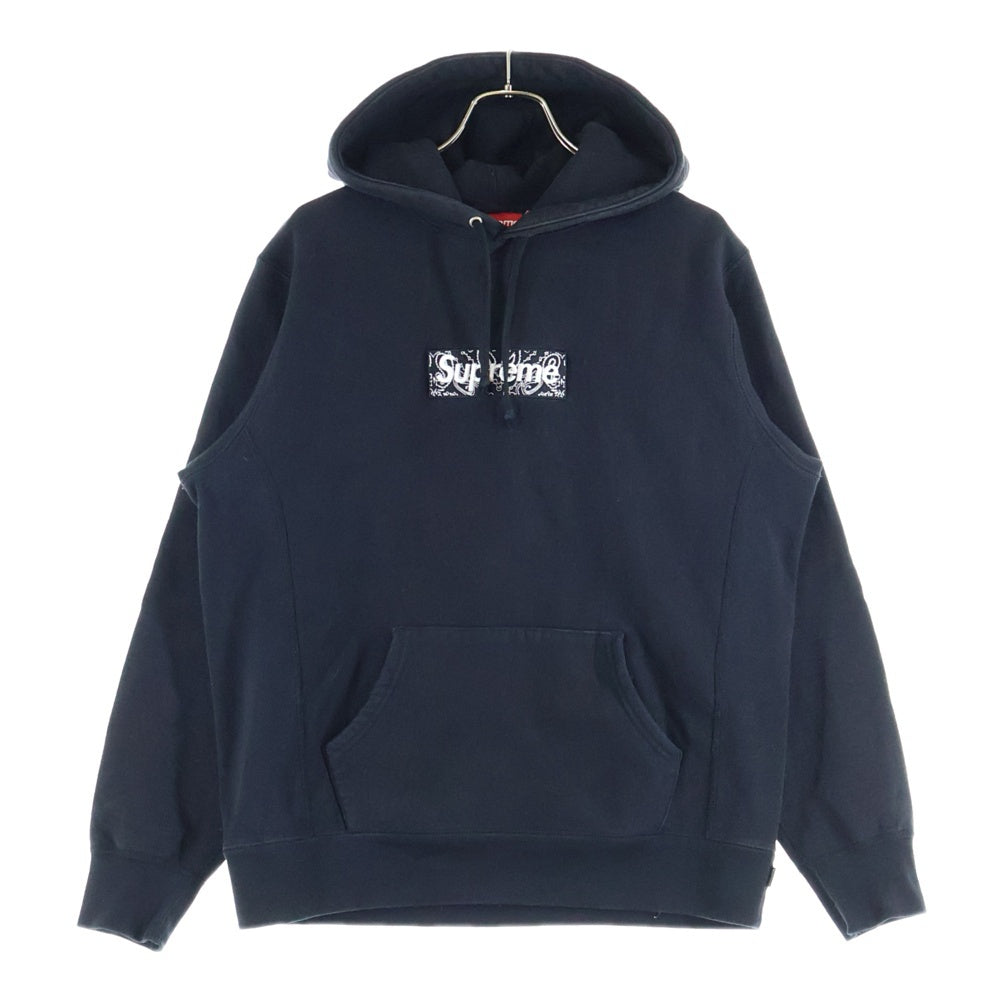 SUPREME(シュプリーム) 19AW Bandana Box Logo Hooded Sweatshirt バンダナボックスロゴ プルオーバーパーカー フーディー ブラック