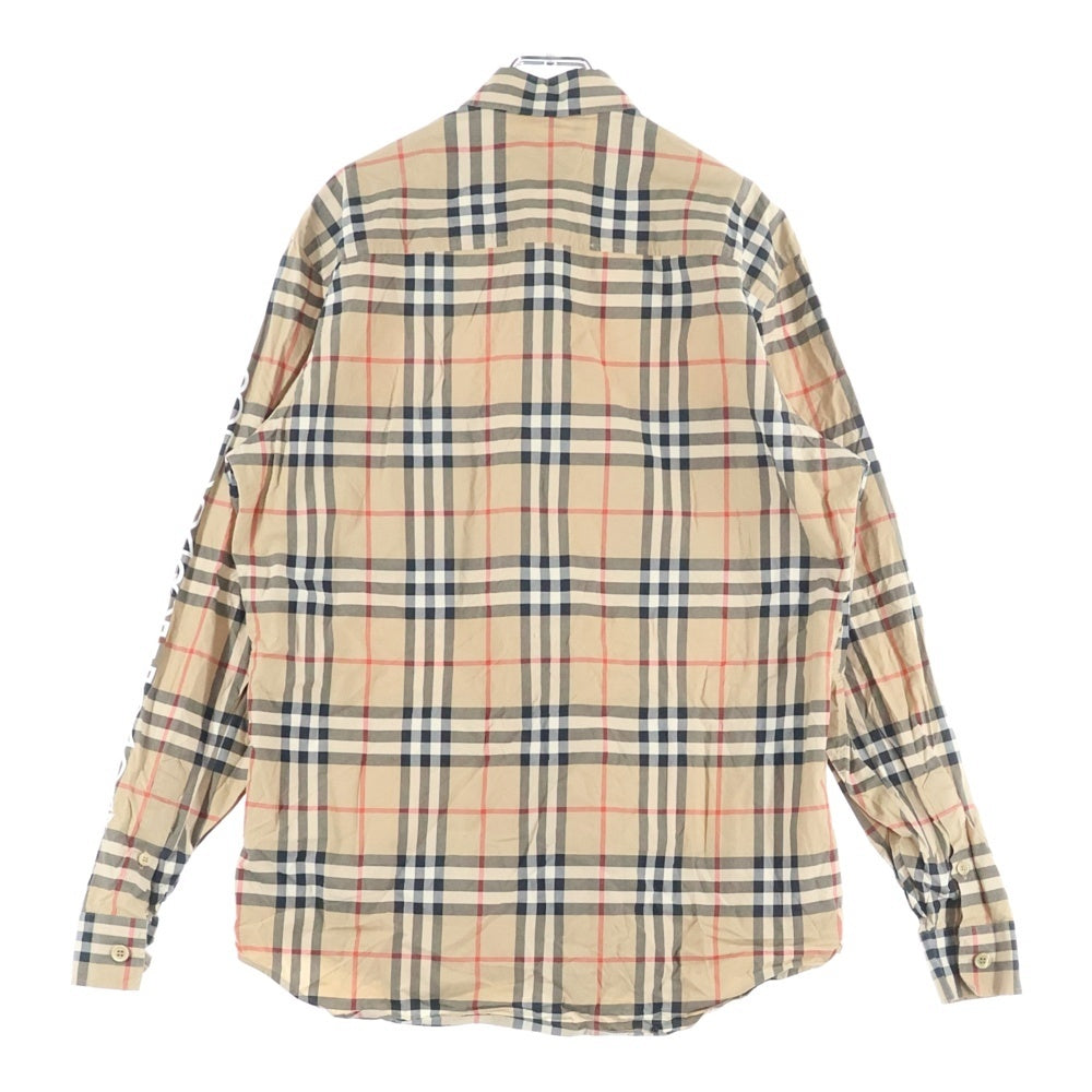 BURBERRY(バーバリー) 20AW 袖ロゴプリントノバチェック長袖シャツ 8029878 ベージュ
