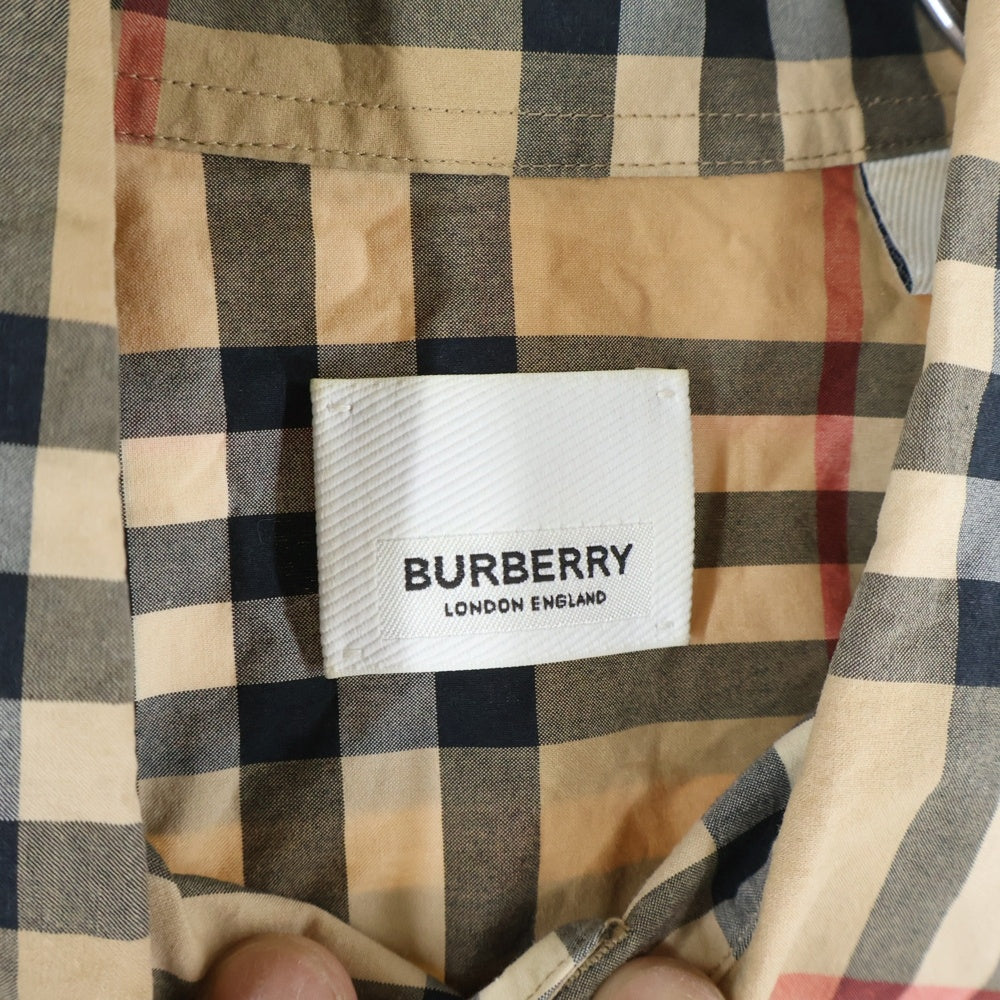 BURBERRY(バーバリー) 20AW 袖ロゴプリントノバチェック長袖シャツ 8029878 ベージュ