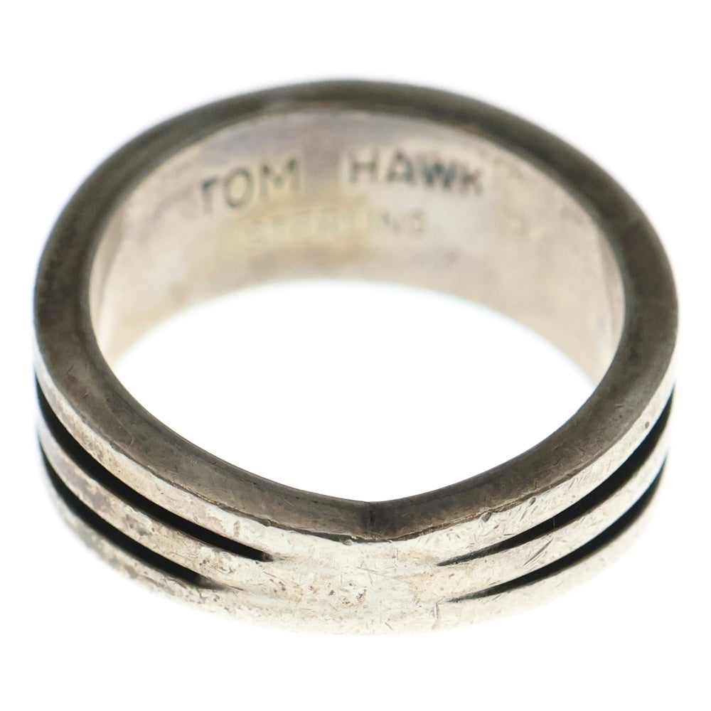 TOM HAWK(トムホーク) 2連ラインシルバーリング 指輪 シルバー