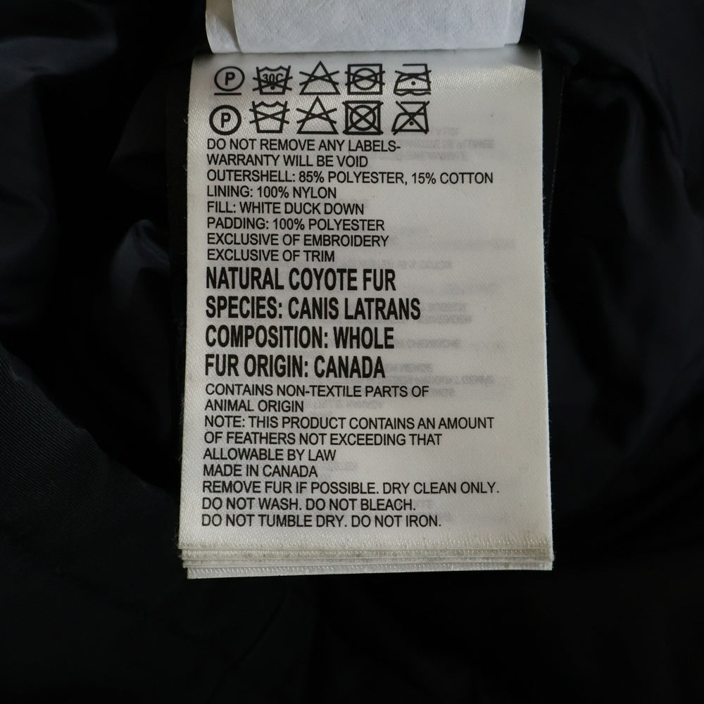 CANADA GOOSE(カナダグース) JASPER 3438JM ジャスパー ファーフード付き ダウンジャケット ブラック