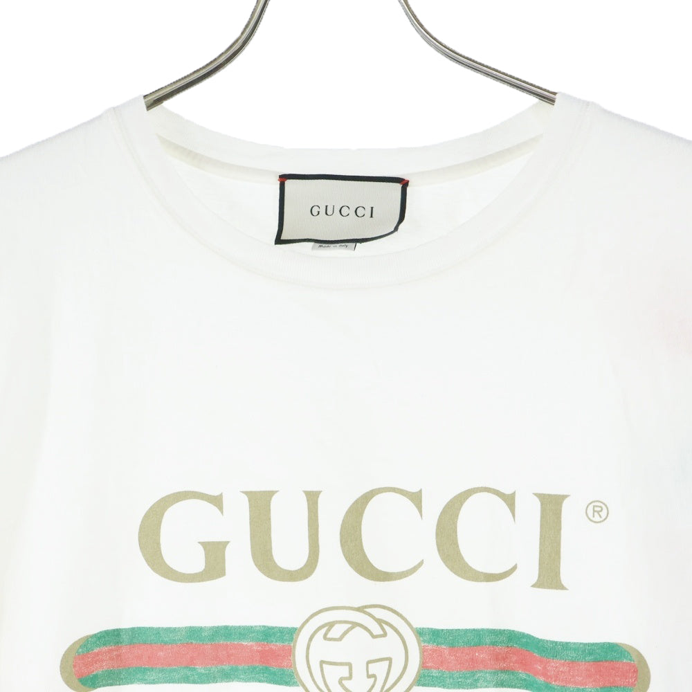 GUCCI(グッチ) ドラゴン刺繍 クラシック長袖Tシャツ 476330 X9V44 ホワイト