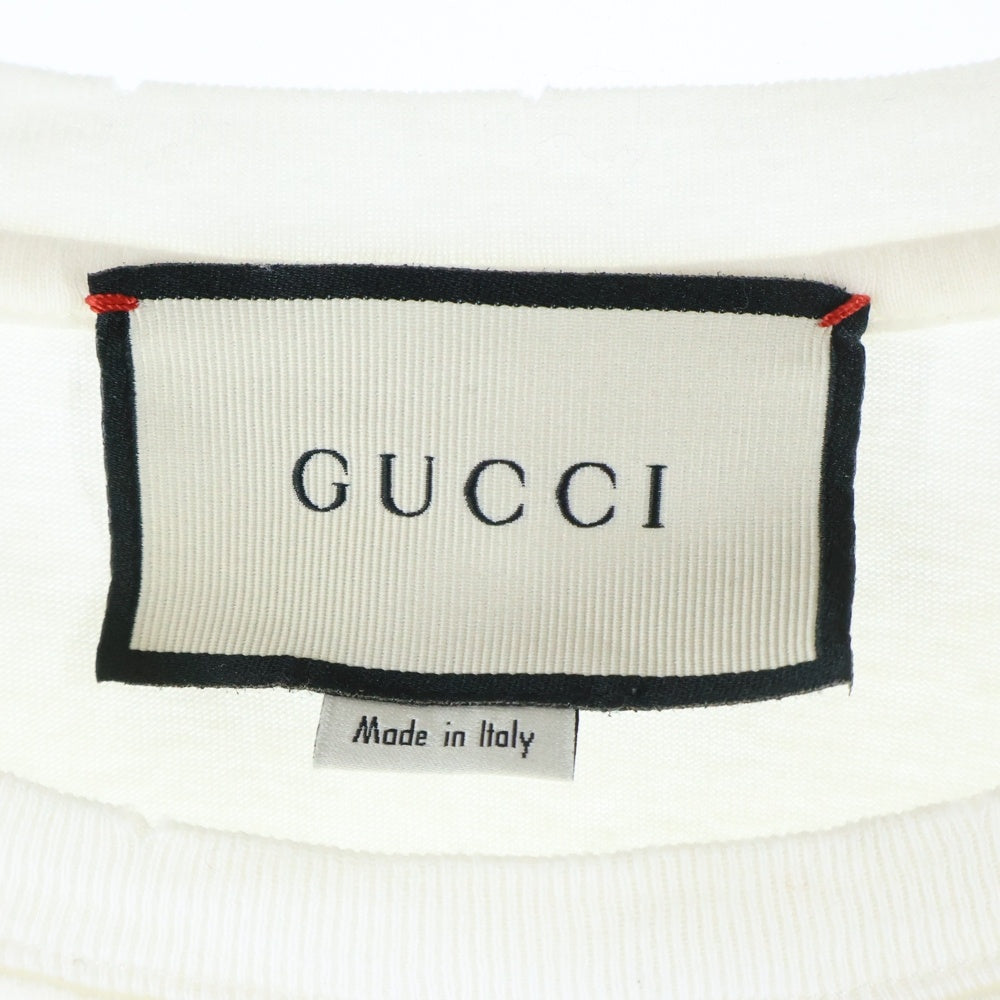 GUCCI(グッチ) ドラゴン刺繍 クラシック長袖Tシャツ 476330 X9V44 ホワイト