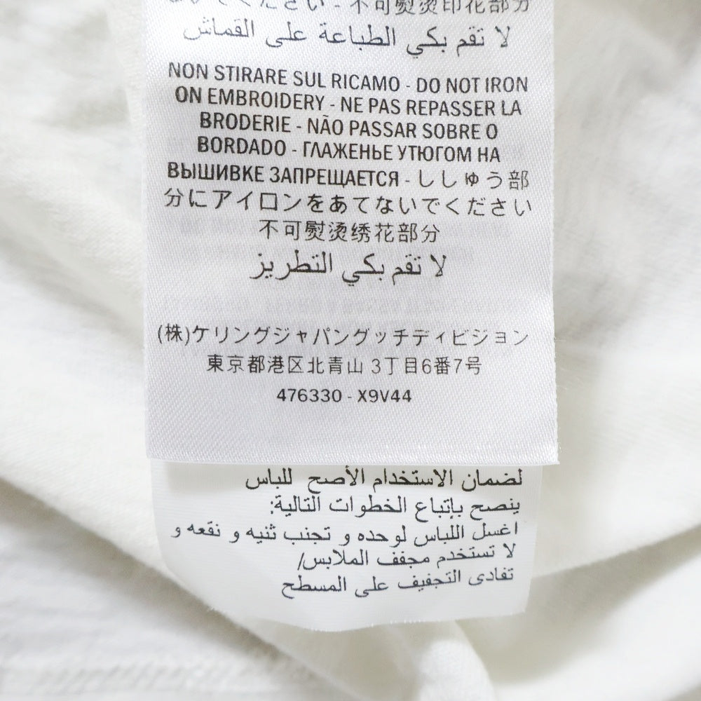 GUCCI(グッチ) ドラゴン刺繍 クラシック長袖Tシャツ 476330 X9V44 ホワイト
