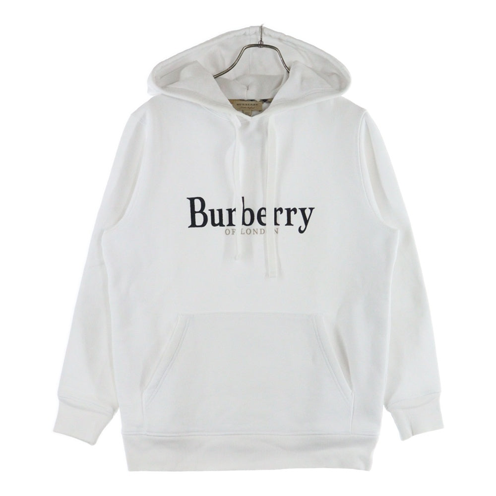 BURBERRY(バーバリー) 19SS フロントロゴ 刺繍 プルオーバーパーカー ホワイト 8004803/69B