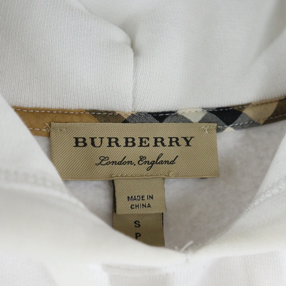 BURBERRY(バーバリー) 19SS フロントロゴ 刺繍 プルオーバーパーカー ホワイト 8004803/69B