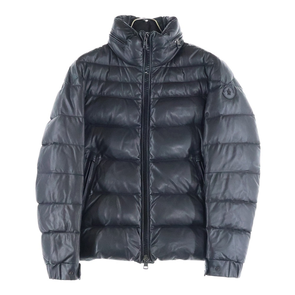 MONCLER(モンクレール) GABERIC GIUBBOTTO ガベリック オールレザーダウンジャケット 32091419310554989 ブラック