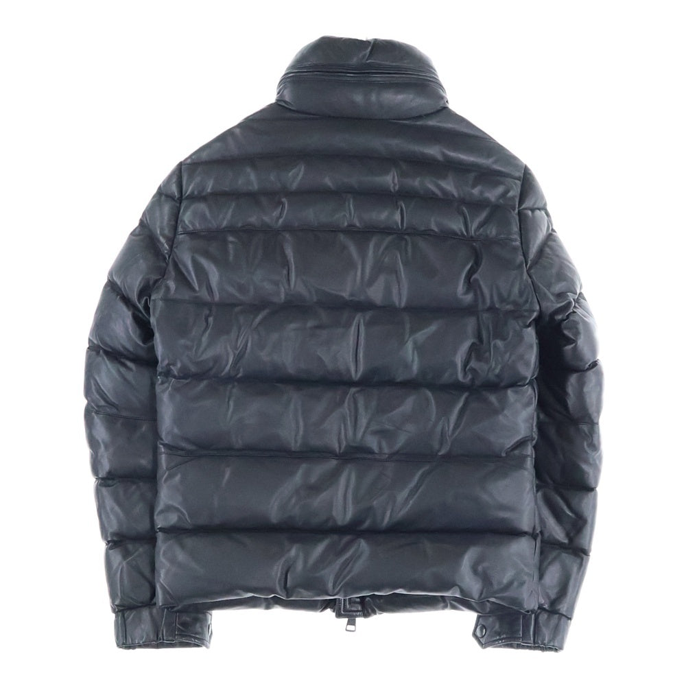 MONCLER(モンクレール) GABERIC GIUBBOTTO ガベリック オールレザーダウンジャケット 32091419310554989 ブラック
