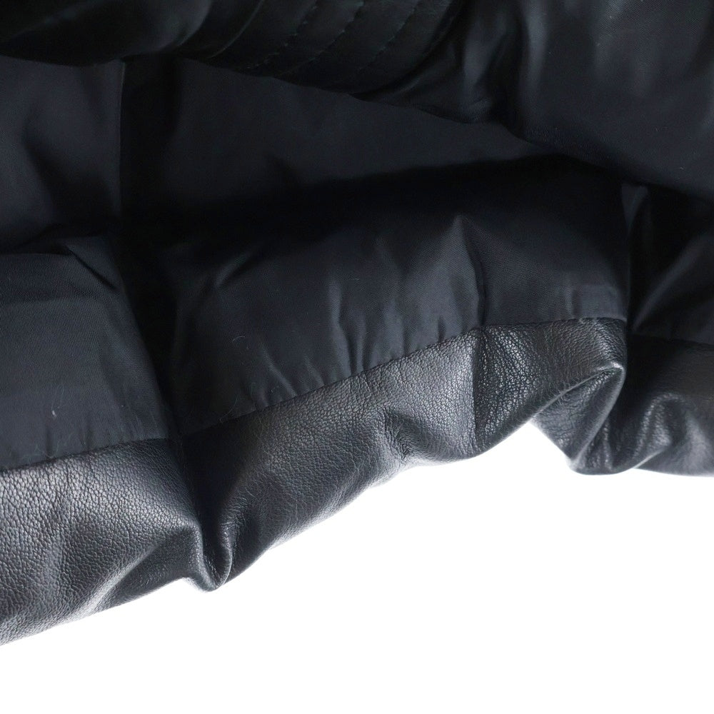 MONCLER(モンクレール) GABERIC GIUBBOTTO ガベリック オールレザーダウンジャケット 32091419310554989 ブラック