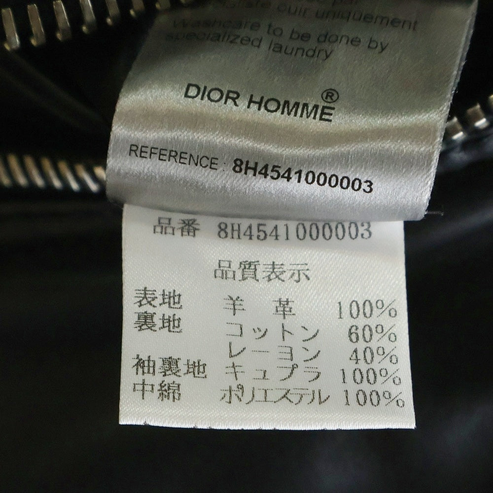 DIOR(ディオール) 08W ラムレザーバイカージャケット 8H4541000003 ブラック