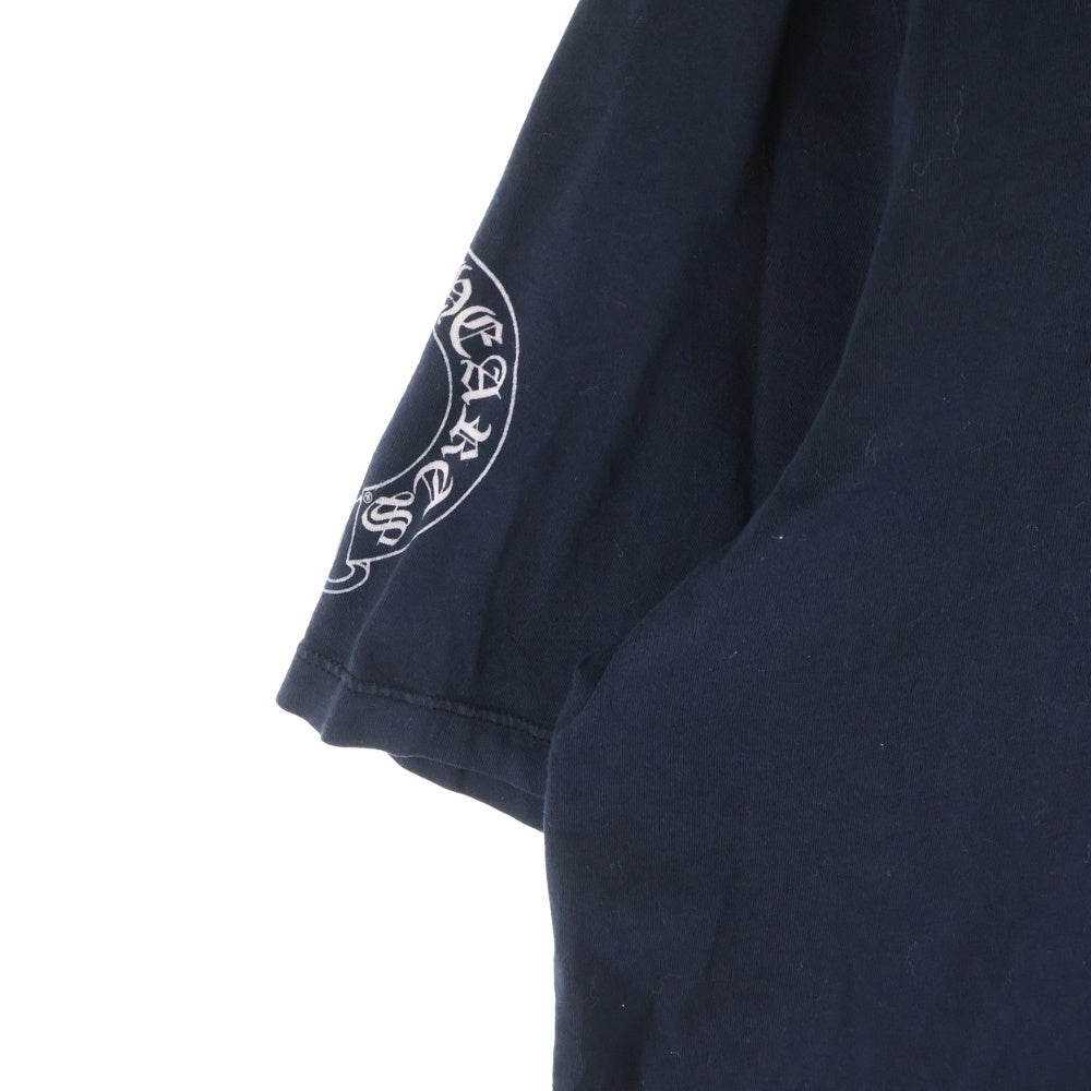 CHROME HEARTS(クロムハーツ) BSフレア 袖ホースシュープリント Vネック半袖Tシャツ ブラック