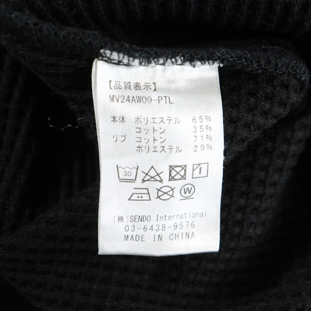 MLVINCE(メルヴィンス) 24AW HEAVYWEIGHT THERMAL L/S ヘビーウエイト 長袖サーマルシャツ MV24AW09-PTL ブラック