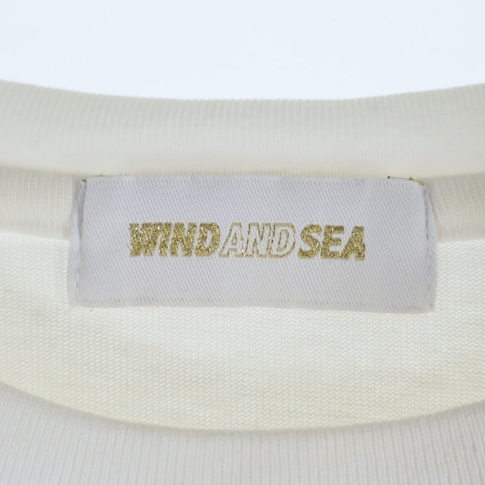 WIND AND SEA(ウィンダンシー) CRACK P DYE TEE WDS-O-SEA-23-Q4-CS-01 クラックプリント 半袖Tシャツ カットソー ホワイト