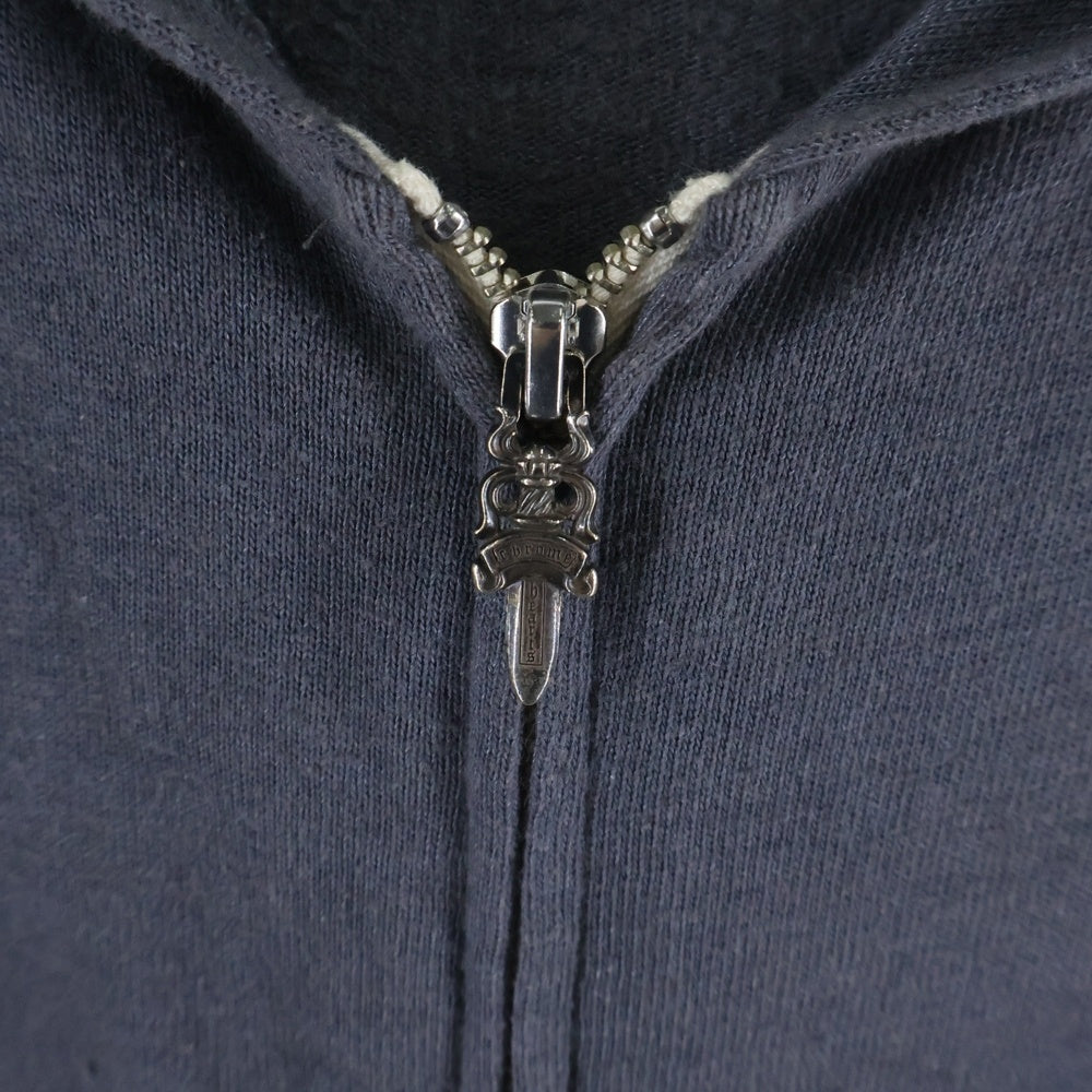 CHROME HEARTS(クロムハーツ) HorseShoe Zip-Up Hoodie ホースシュープリント アームロゴ ジップアップフーディー パーカー グレー