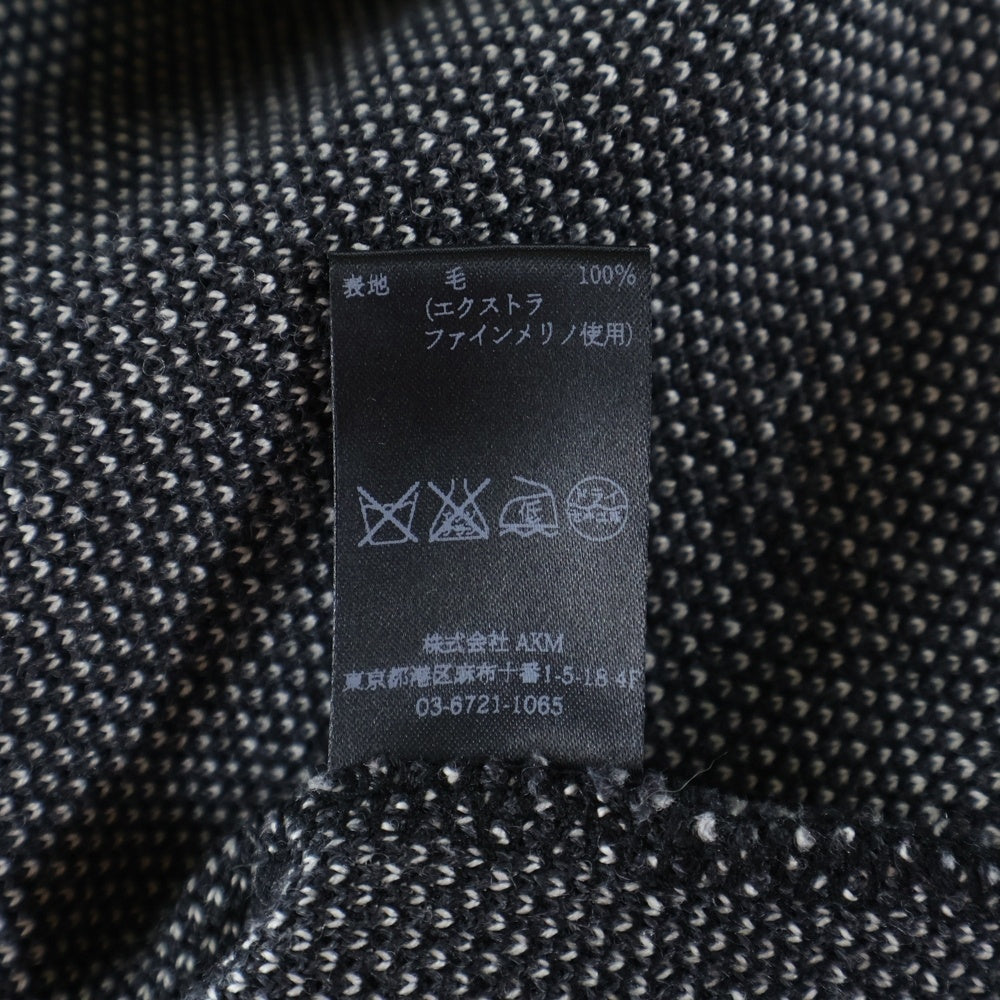 1 PIU 1 UGUALE 3(ウノピゥウノウグァーレトレ) 迷彩柄 ニット セーター ブラック/グレー