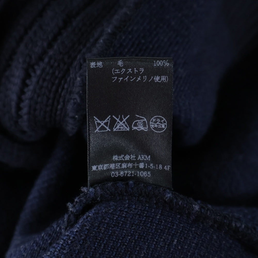 1 PIU 1 UGUALE 3(ウノピゥウノウグァーレトレ) 迷彩柄 ニット カーディガン ネイビー