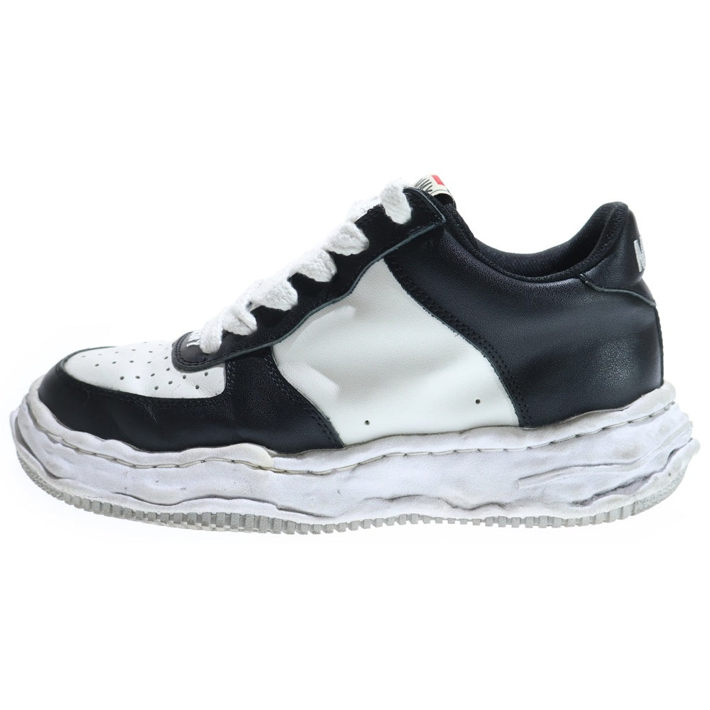 MAISON MIHARAYASUHIRO(メゾンミハラヤスヒロ) WAYNE OG Sole Leather Low-top Sneaker A08FW706 レザーローカットスニーカー ホワイト/ブラック