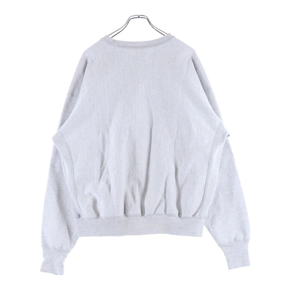 SAINT MICHAEL(セントマイケル) 23AW CRW N SWT/LOGO SM-A23-0000-026 ロゴ刺繍スウェットトレーナー グレー