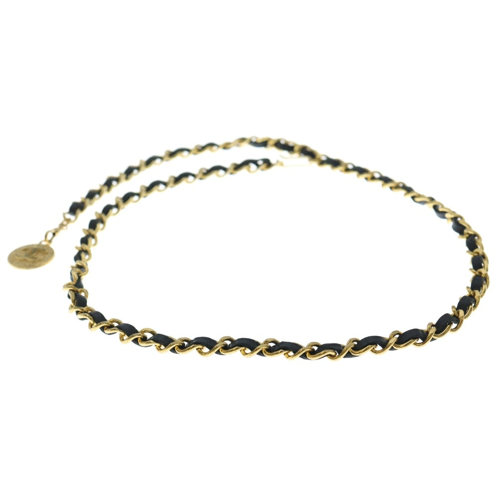 CHANEL(シャネル) マトラッセ ココマーク チェーンベルト ブラック/ゴールド レディース