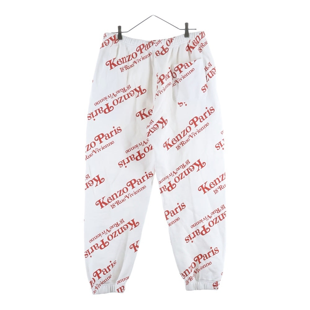 KENZO(ケンゾー) 24SS×VERDY JOG PANTS FE58PA6034MG ヴェルディ ロゴプリント スウェットジョッグパンツ ホワイト/レッド