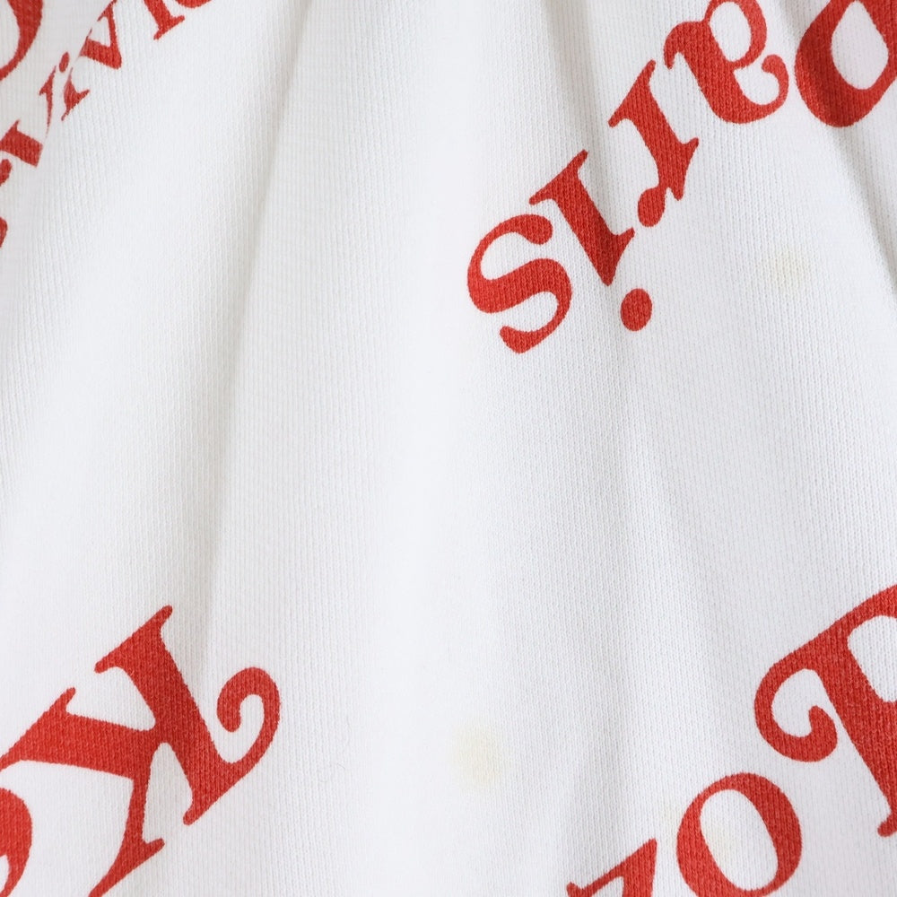 KENZO(ケンゾー) 24SS×VERDY JOG PANTS FE58PA6034MG ヴェルディ ロゴプリント スウェットジョッグパンツ ホワイト/レッド