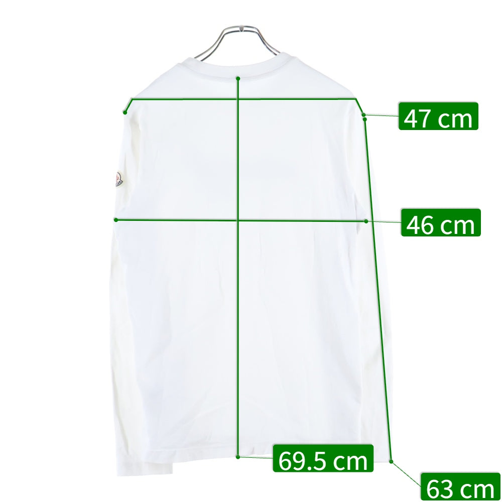 MONCLER(モンクレール) 25AW LS T-SHIRT ロングスリーブTシャツ ロゴプリント ホワイト K20918D00011