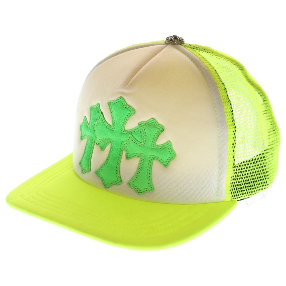 CHROME HEARTS(クロムハーツ) CRS PATCH Trucker Cap クロスパッチ メッシュトラッカー キャップ イエロー